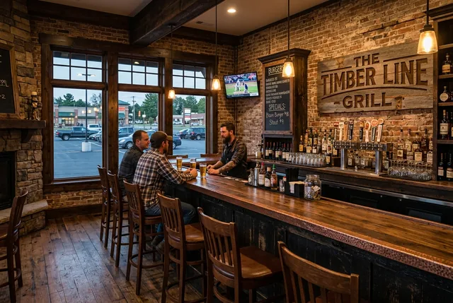 Prominent bar + lounge