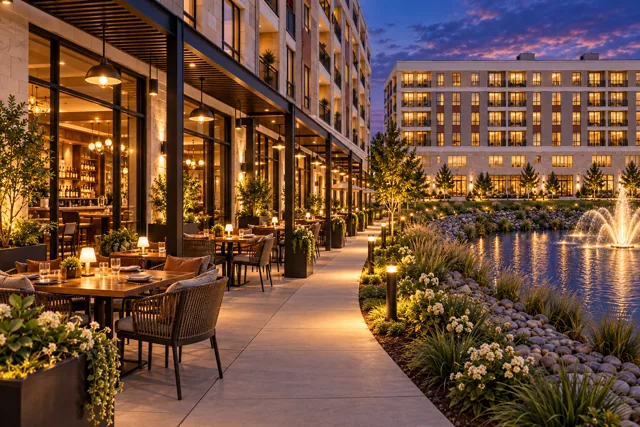 Outdoor dining terrace