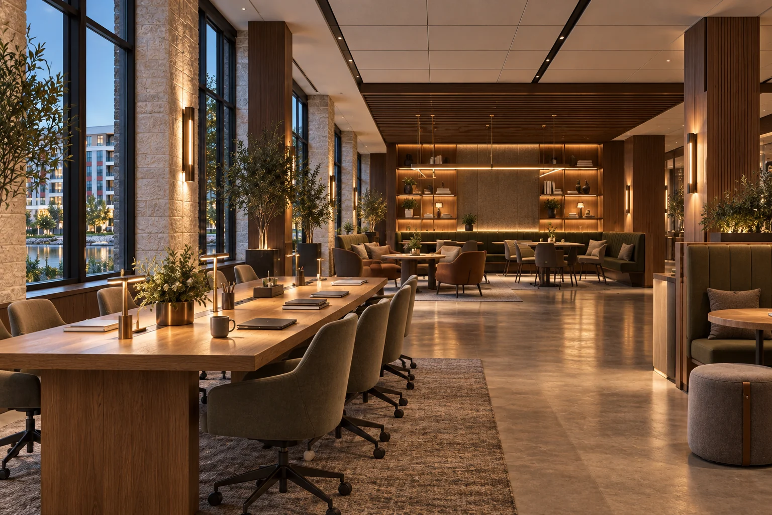 Proposed luxury office concept: collaboration area at 4474.
