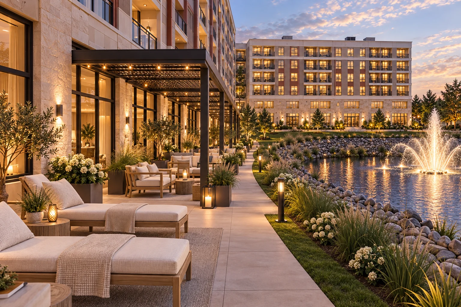 Proposed luxury day spa concept: outdoor relaxation terrace at 4474.