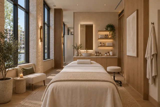 Skincare treatment rooms